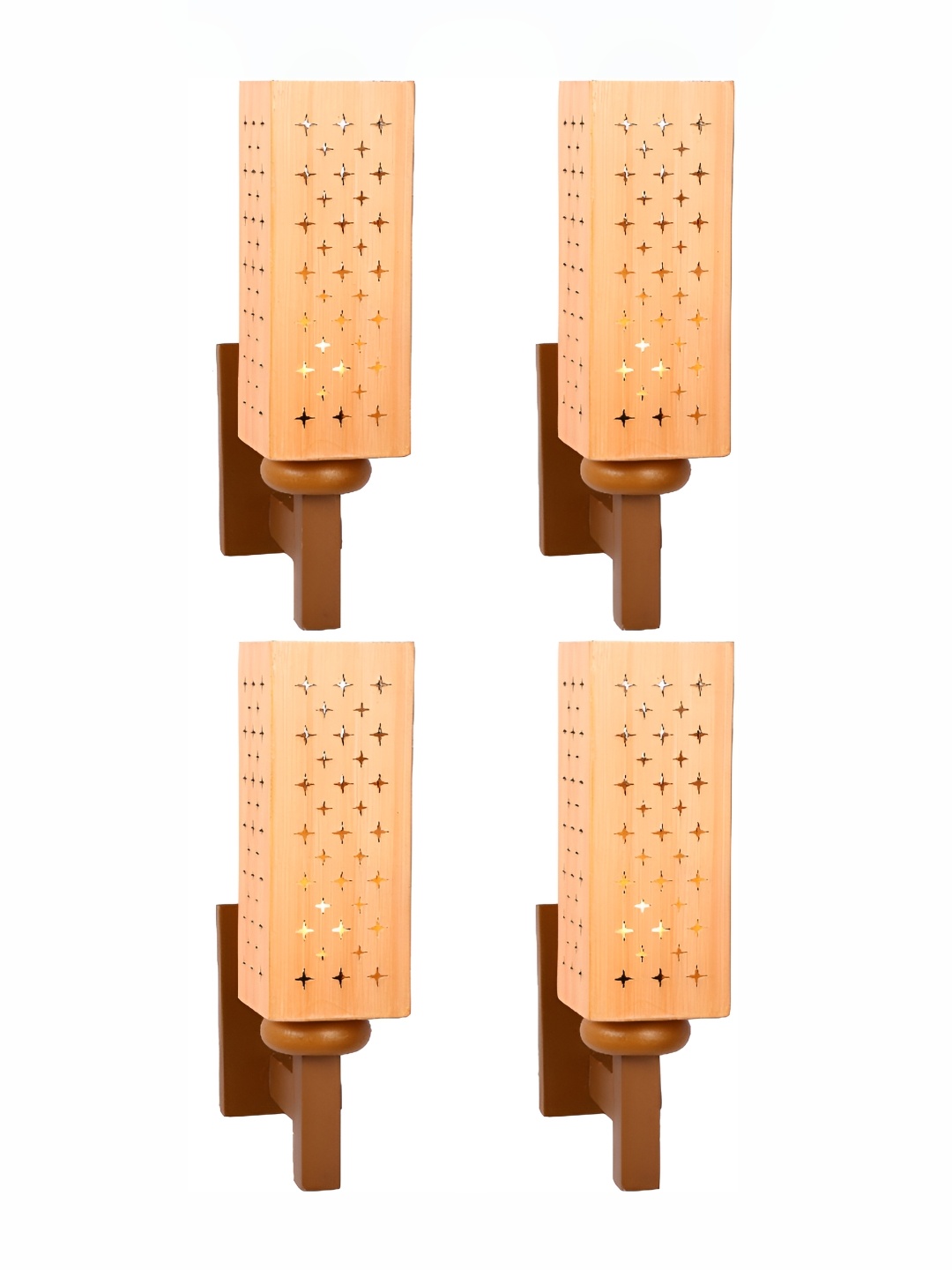 

Afast Orange 4 Pieces Wood Wall Lamp