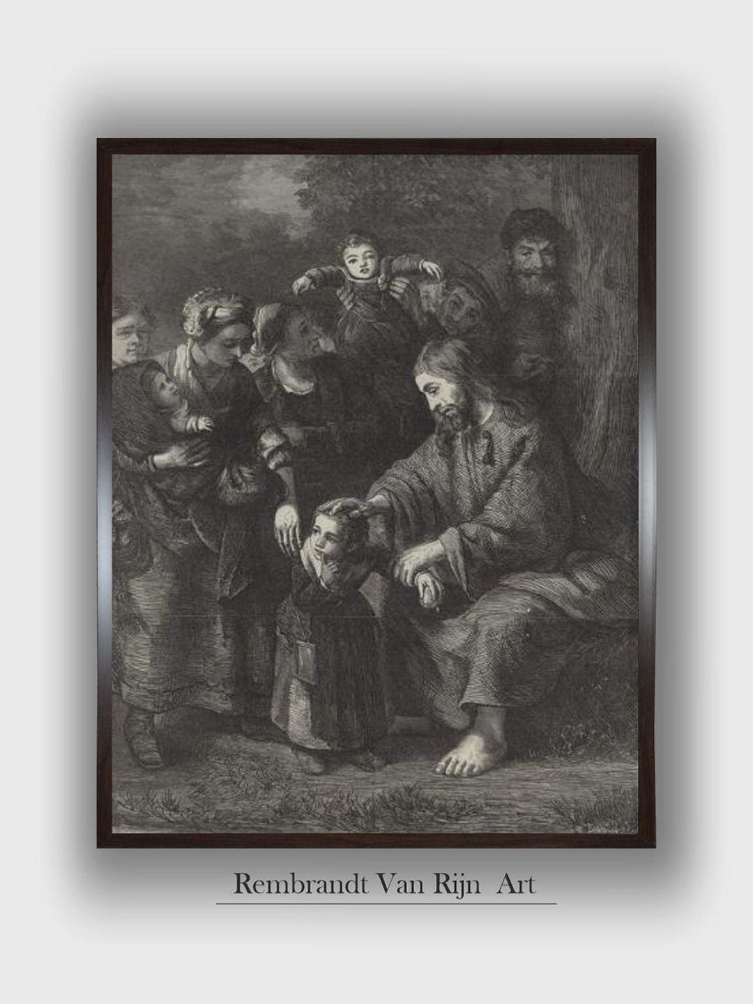 

The Art House Black Wooden Wall Art Painting