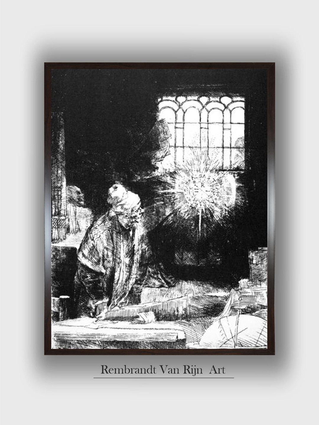 

The Art House Rembrandt: Faust, 1652 by Rembrandt Van Rijn Wall Painting, Black