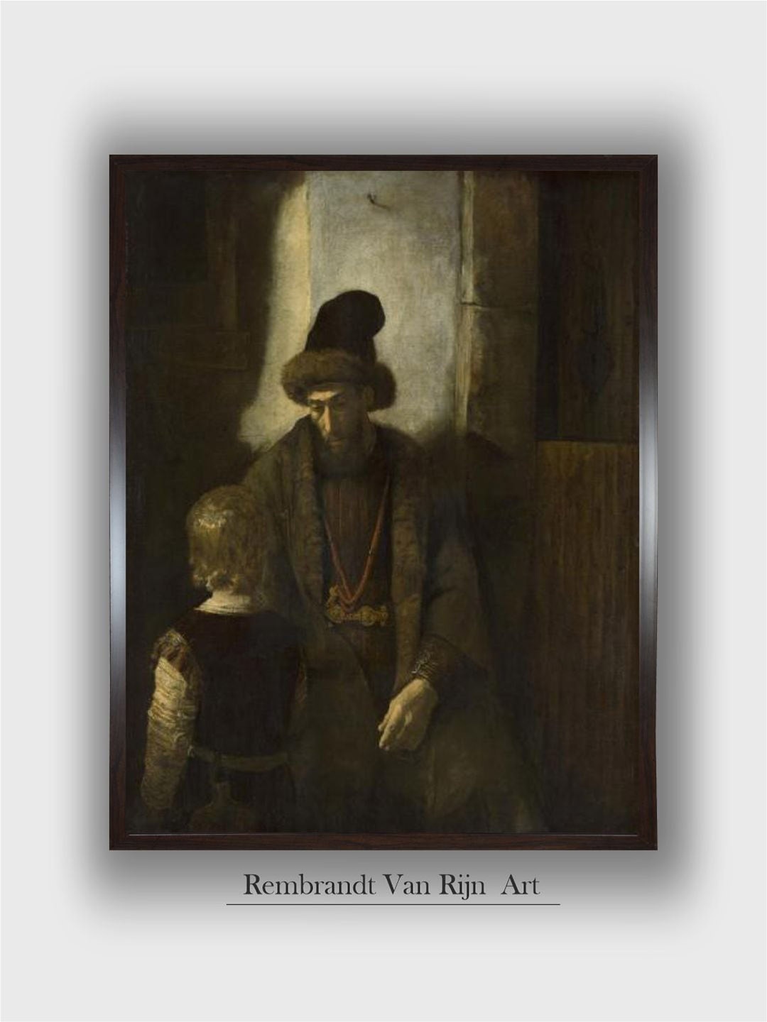 

The Art House Brown Wooden Wall Art Painting, Olive