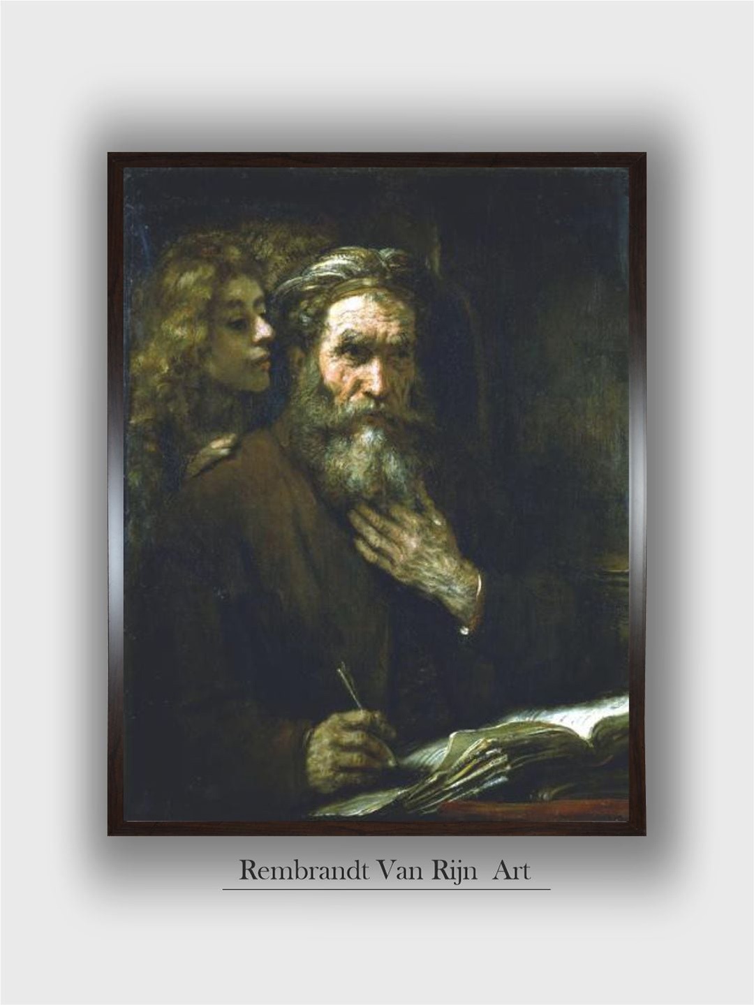 

The Art House St Matthew the Evangelist Wooden Painting Wall Art, Green
