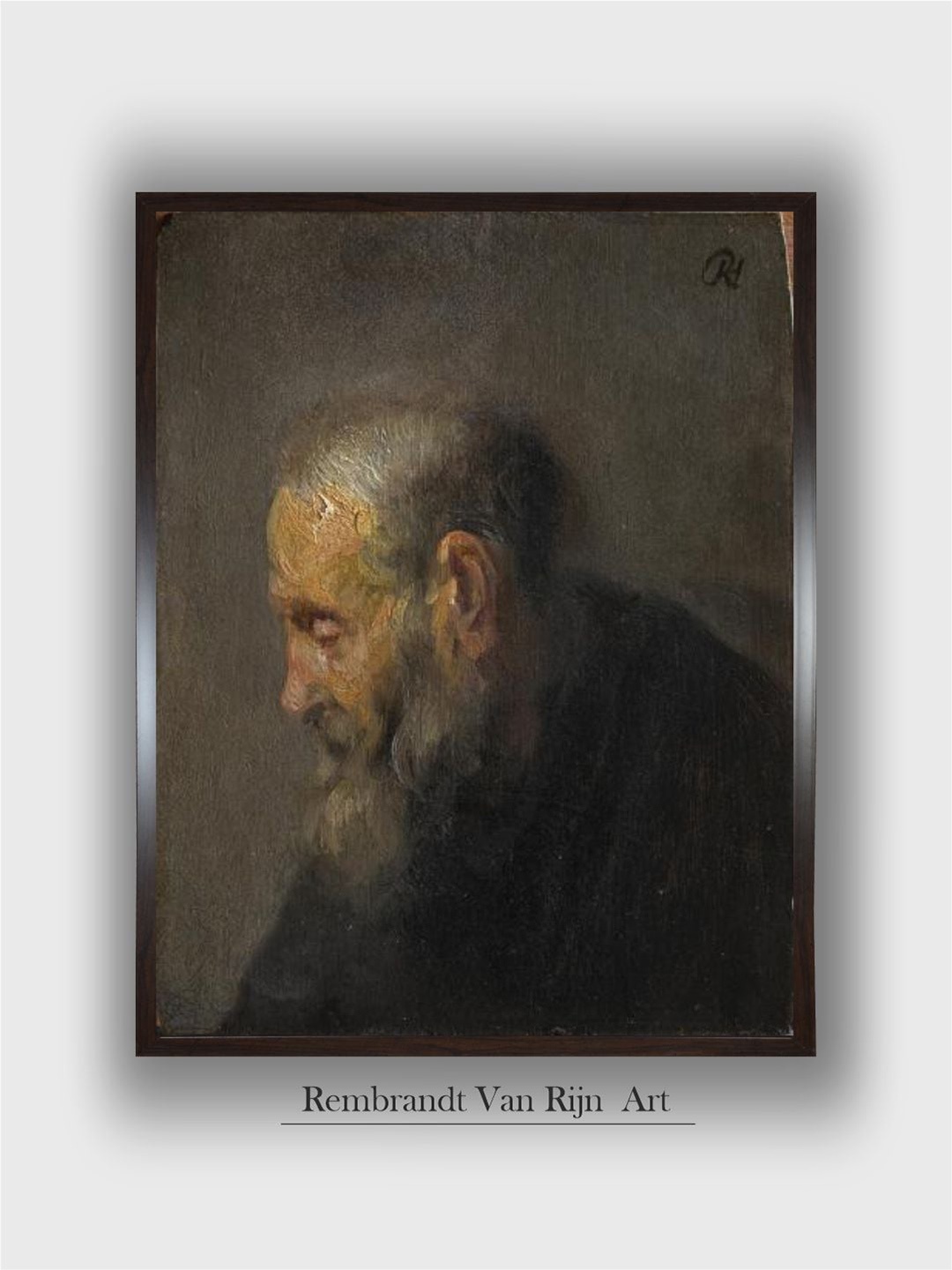 

The Art House Brown & Beige Rembrandt Van Rijn Canvas Painting Wall Art