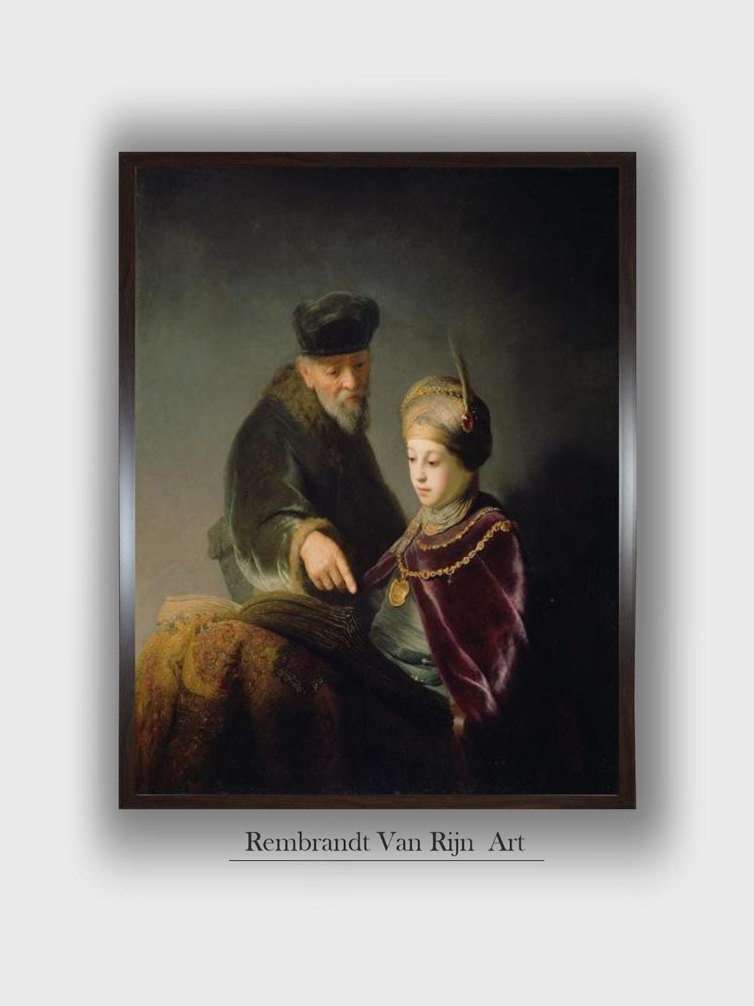 

The Art House Black & Brown Rembrandt Van Rijn Wooden Wall Art