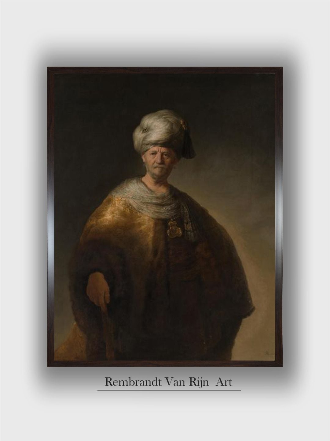 

The Art House Portrait of an Oriental Man, the Noble Slav Painting Wall Art, Green