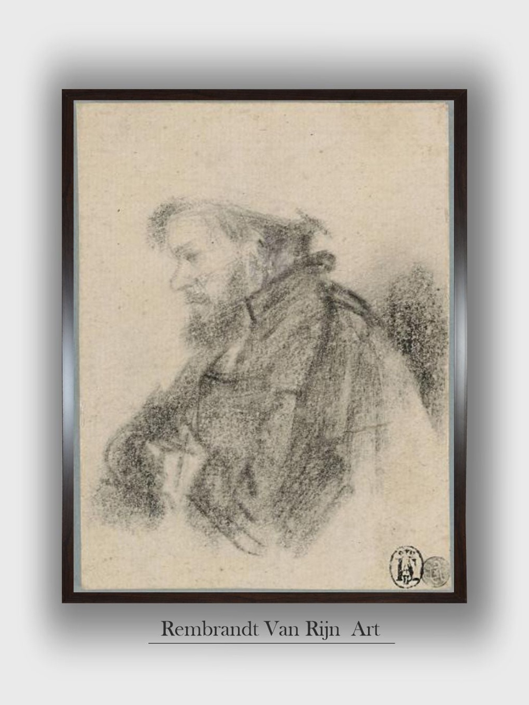 

The Art House Bearded Man Wooden Painting Wall Art, Beige