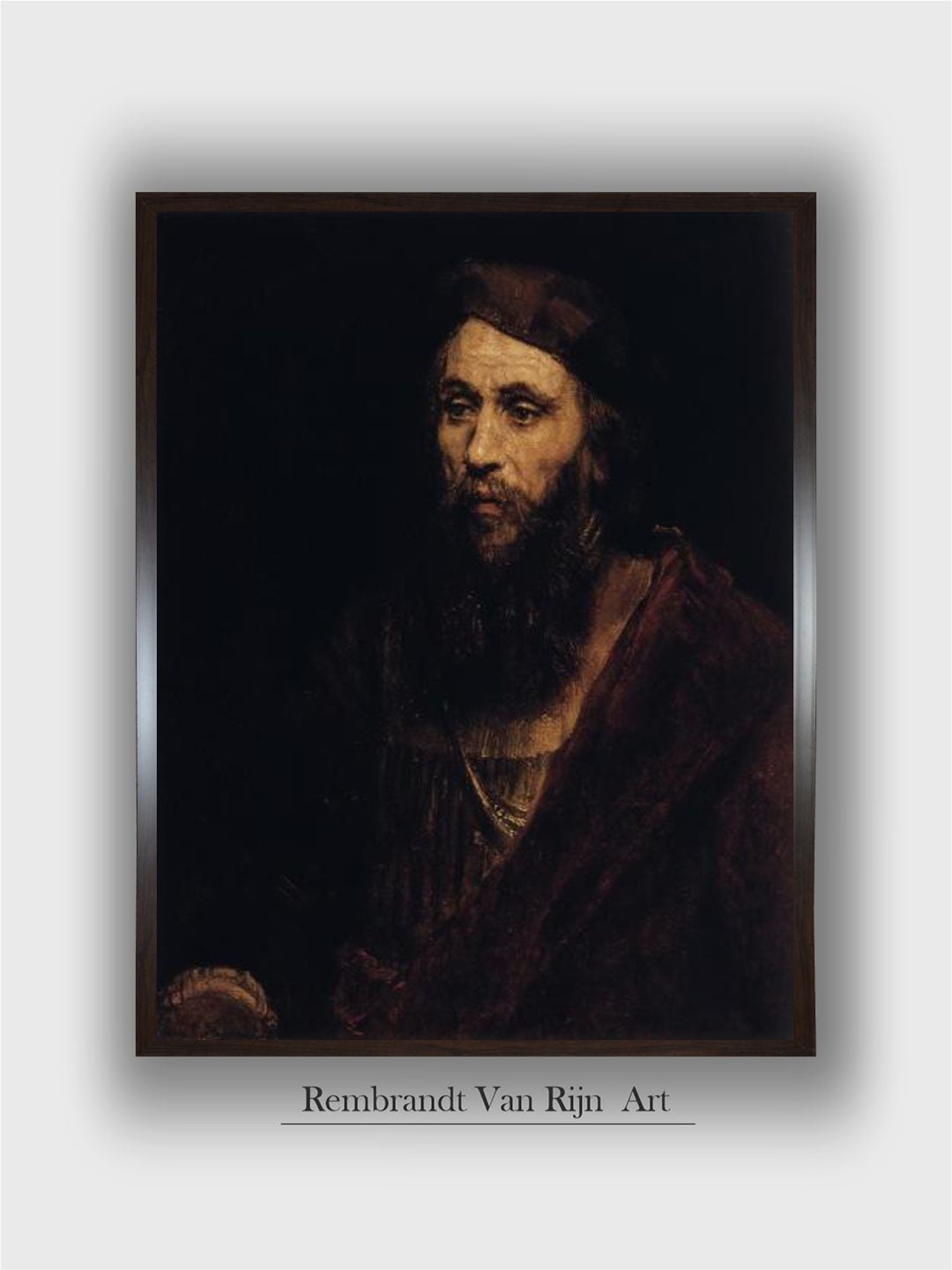 

The Art House Portrait Of A Man 1661 Wooden Wall Art Painting, Brown