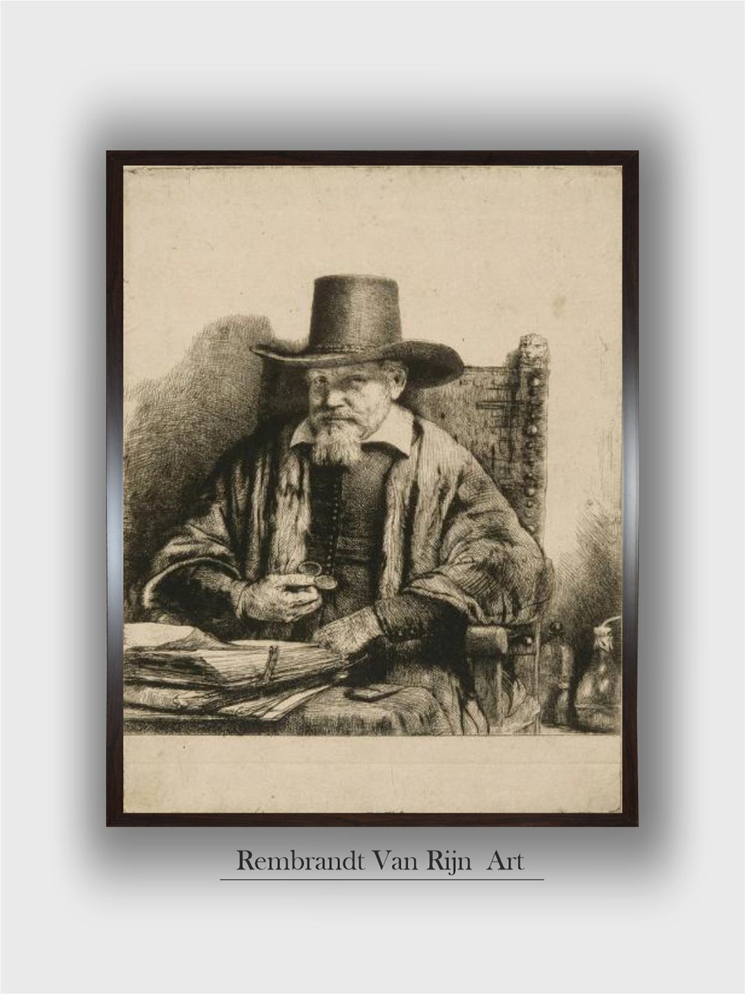 

The Art House Black Portrait du docteur Arnold Tholinx Wooden Wall Painting