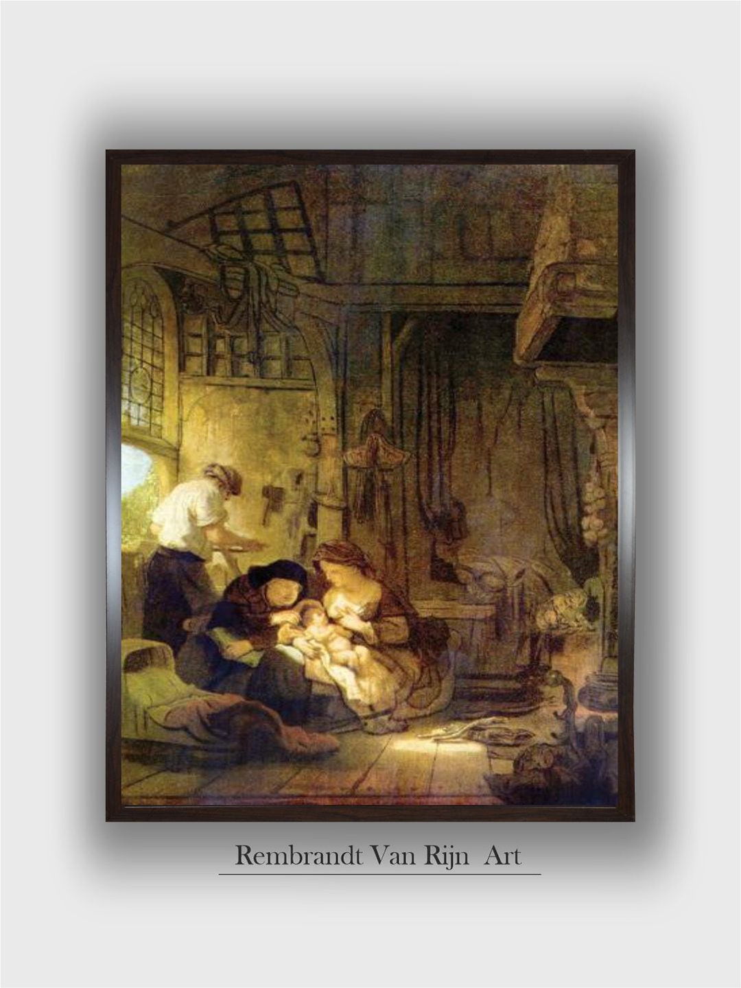 

The Art House Black & Beige The Holy Family Wooden Wall Art