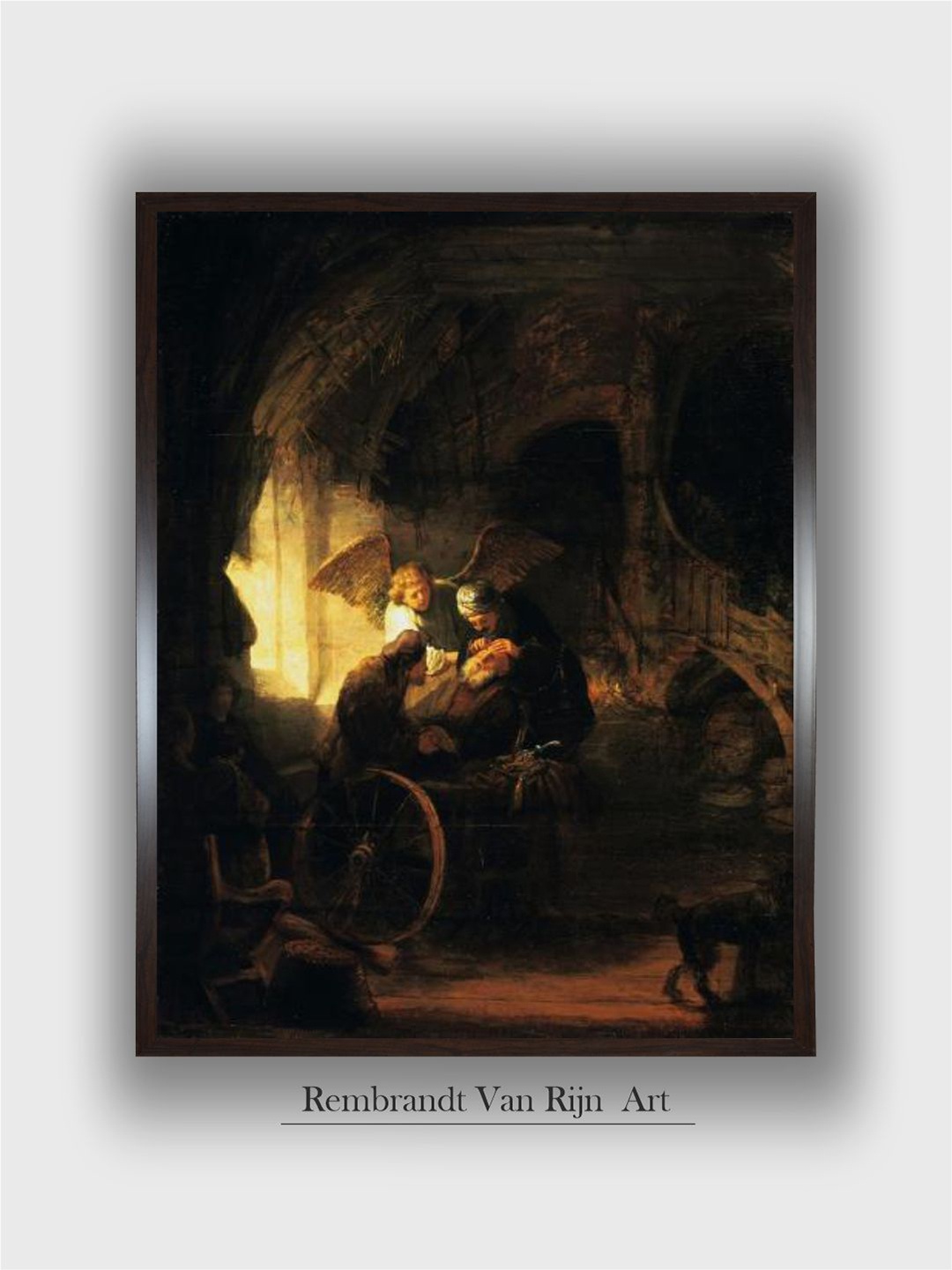 

The Art House Black & Brown Rembrandt Van Rijn Canvas Painting Wall Art