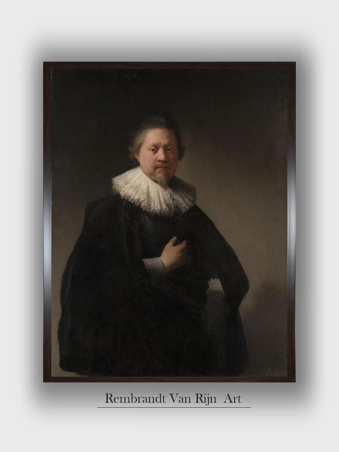 

The Art House Rembrandt Van Rijn Wood Wall Art Painting, Black