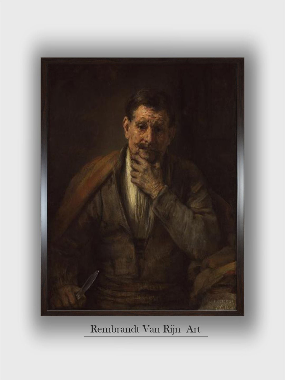 

The Art House Black & Brown St. Bartholomew Wooden Framed Painting Wall Art
