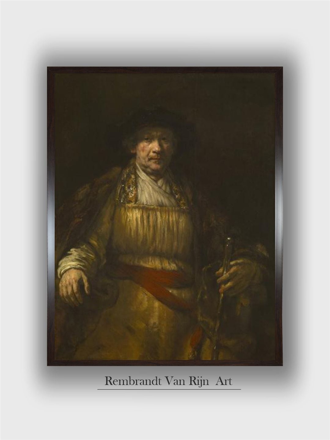

The Art House Green & Brown Rembrandt Van Rijn Wooden Framed Painting Wall Art