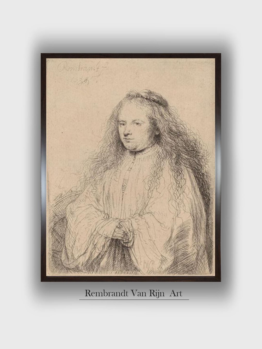 

The Art House Beige Rembrandt Van Rijn Wood Painting Wall Art