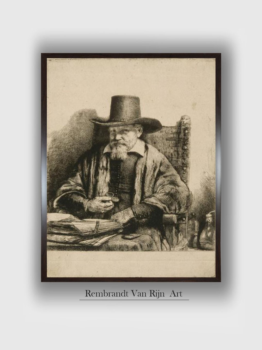 

The Art House Portrait du docteur Arnold Tholinx by Rembrandt Van Rijn Wall Art, Beige