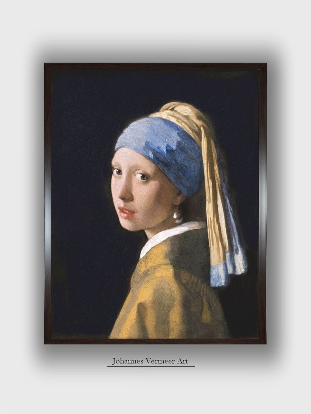 

The Art House 1 Piece Canvas Girl with a Pearl Earring Wall Paintings, Blue