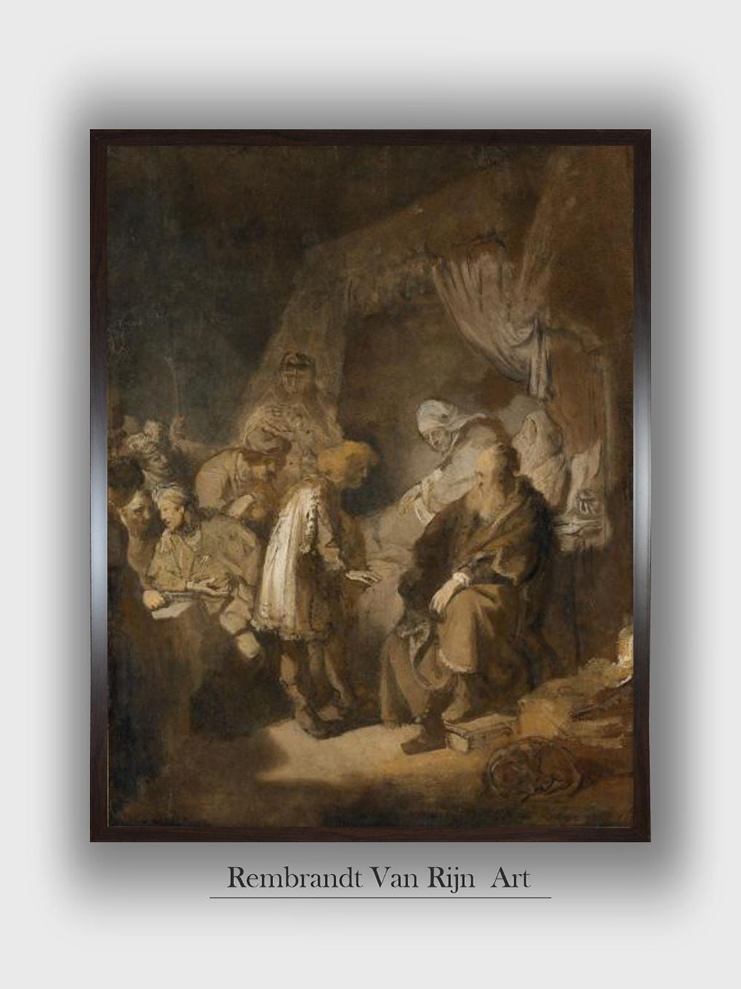 

The Art House Rembrandt Van Rijn Canvas Wall Art Painting, Brown