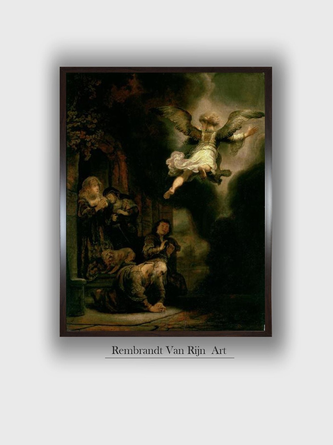 

The Art House Green & Off White Wooden Framed Canvas Painting Wall Art