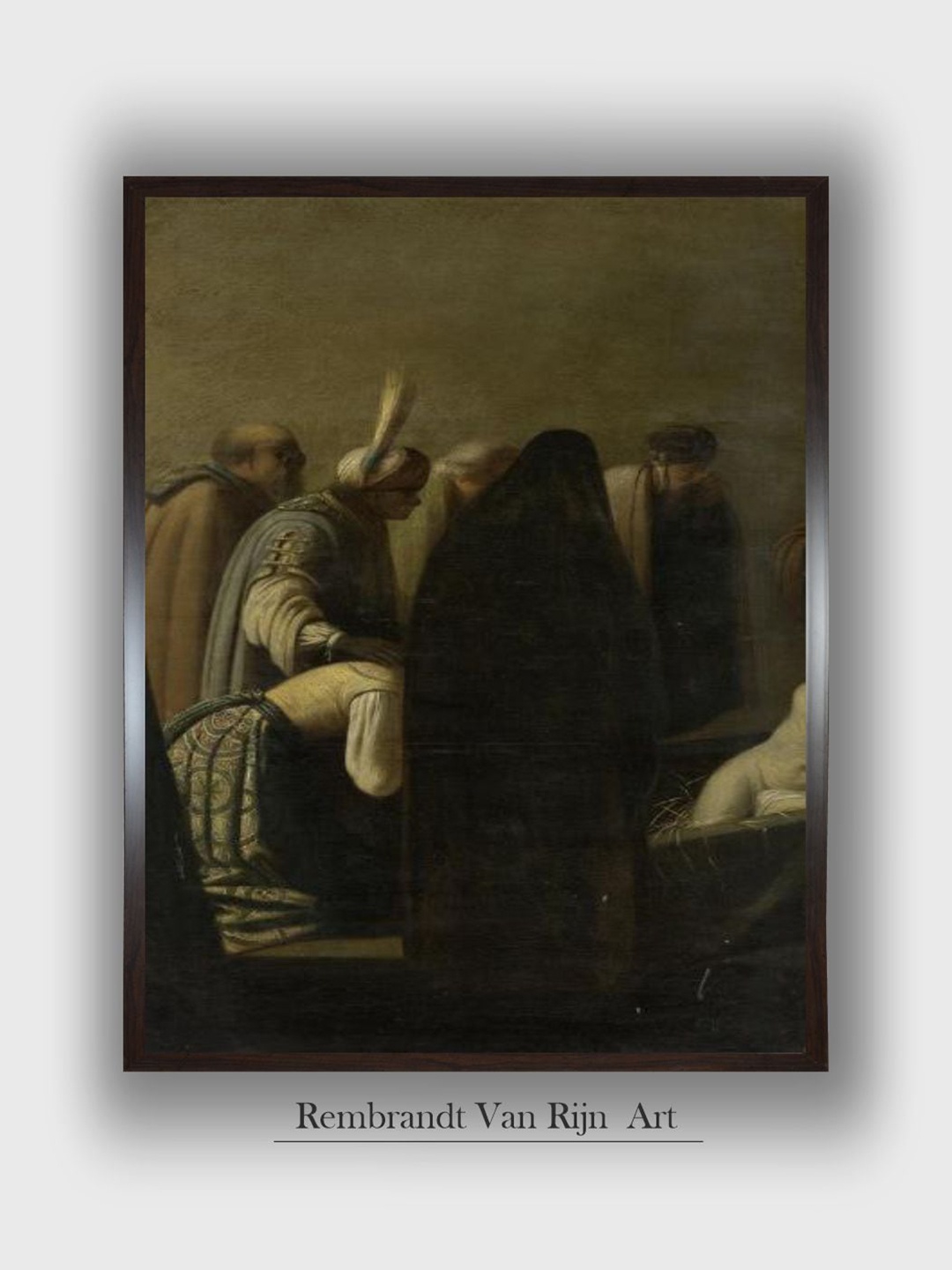 

The Art House Raising of Lazarus Wooden Wall Painting, Black