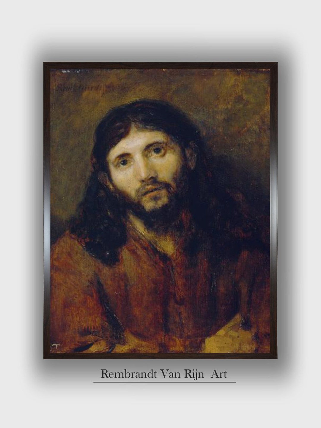 

The Art House Black & Brown Christ Wooden Painting Wall Art