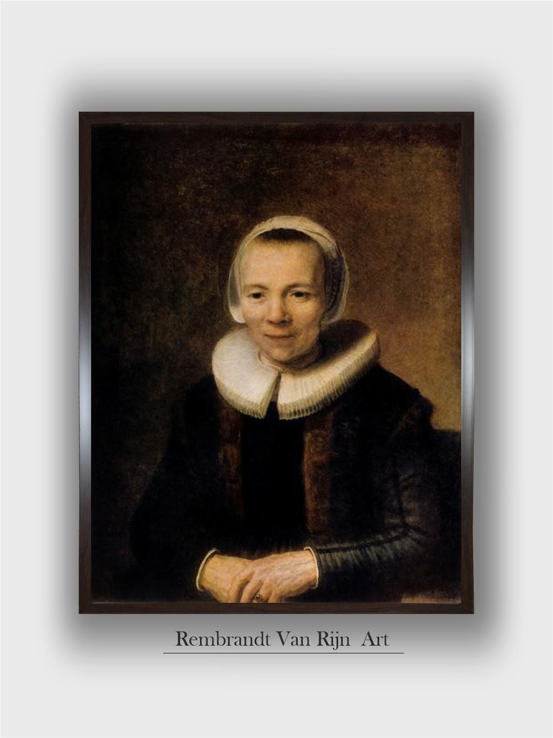 

The Art House Brown & Black Portrait Of Baertje Martens Wood Painting Wall Aat