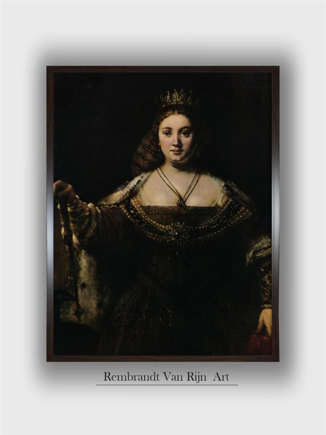 

The Art House Black & Beige Wooden Framed Canvas Painting Wall Art