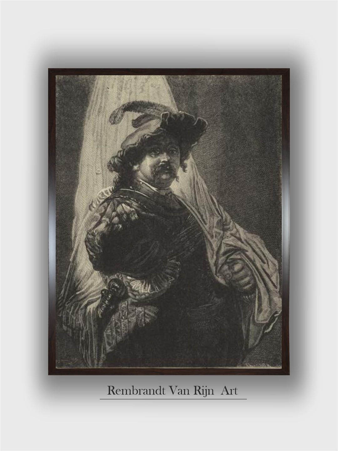 

The Art House Black Portrait of The Standard Bearer Wooden Wall Art