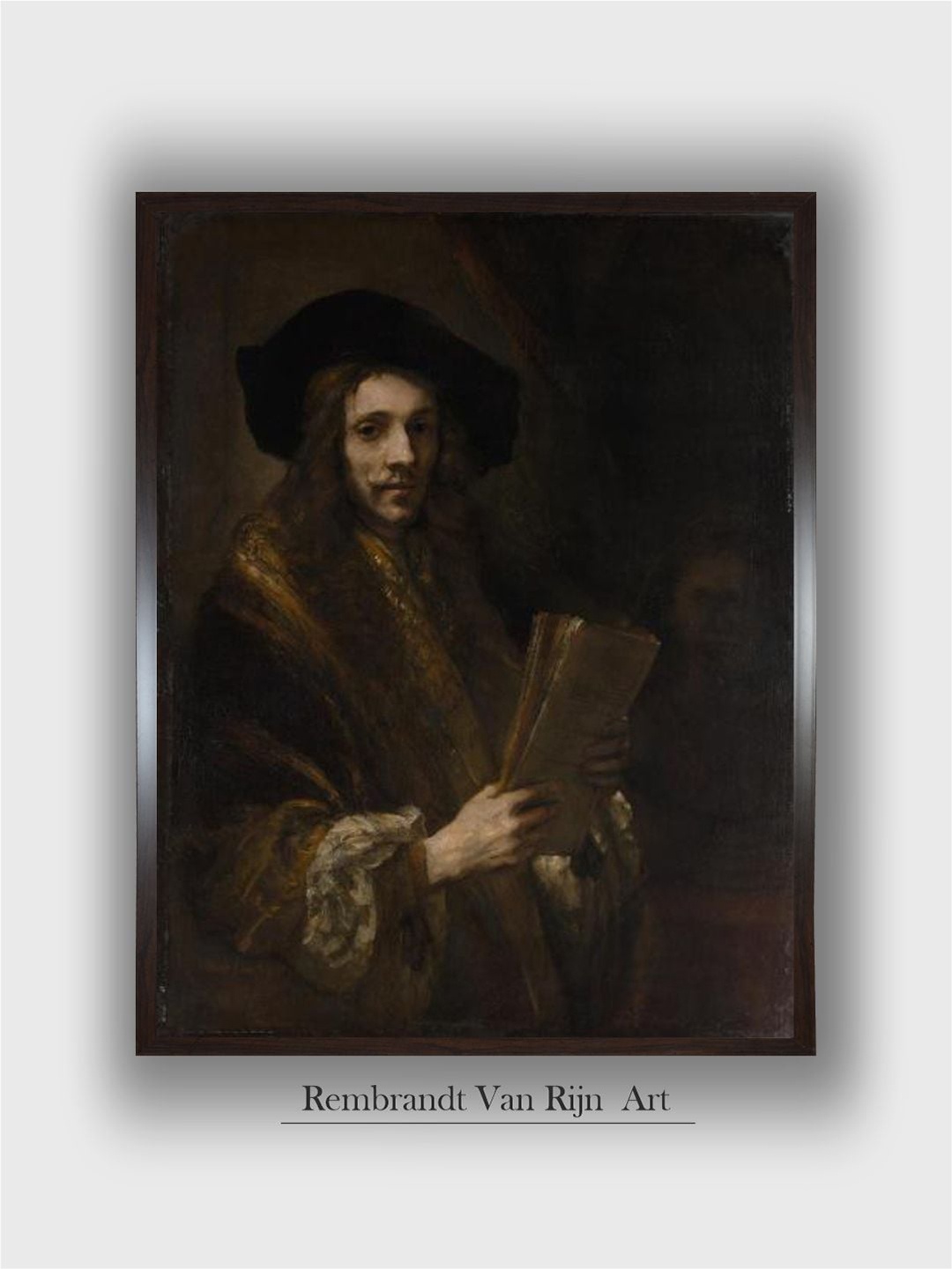 

The Art House Black & Brown Portrait of a Man Wooden Framed Wall Paintings