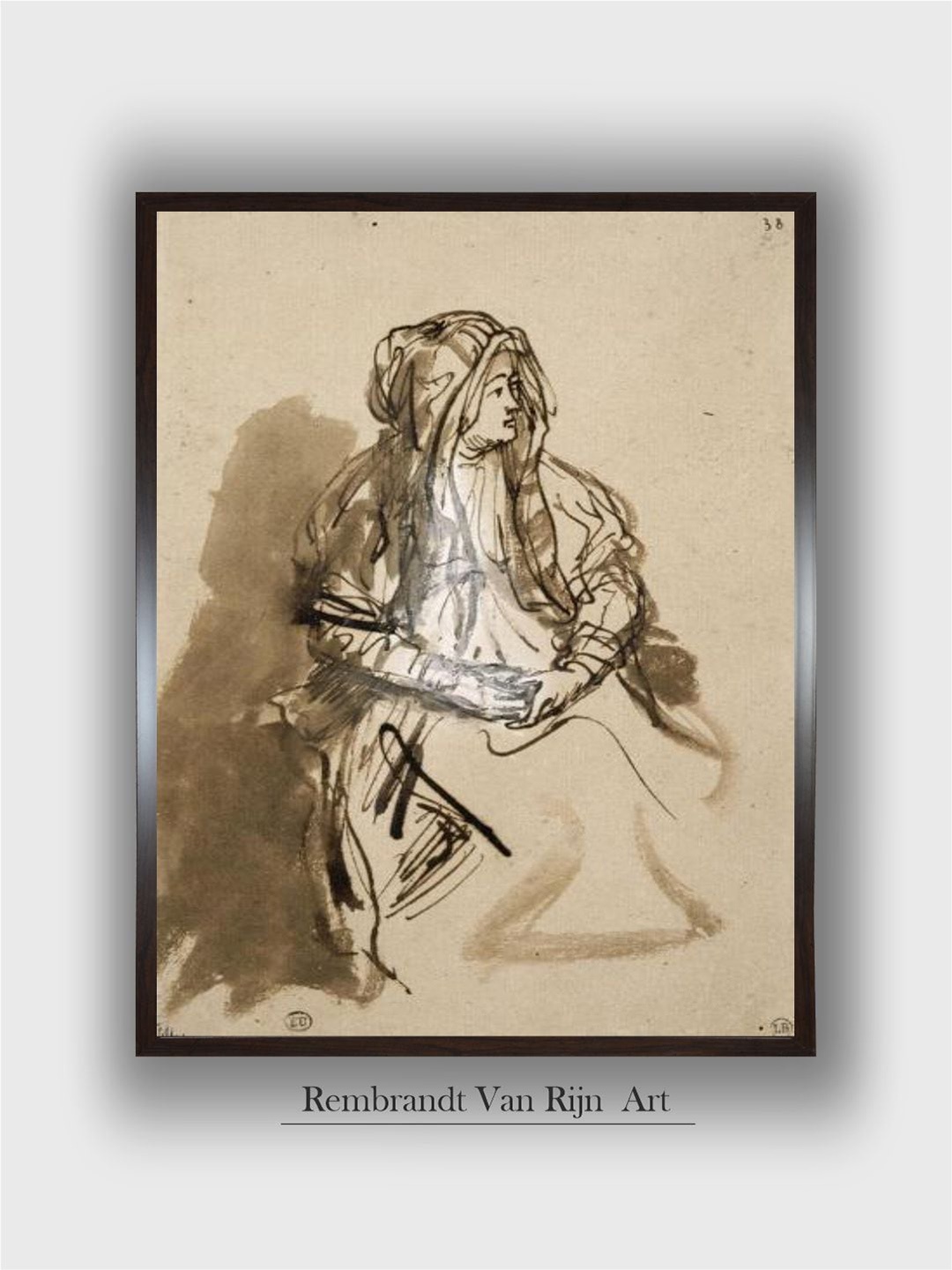 

The Art House Black Wooden Painting Wall Art