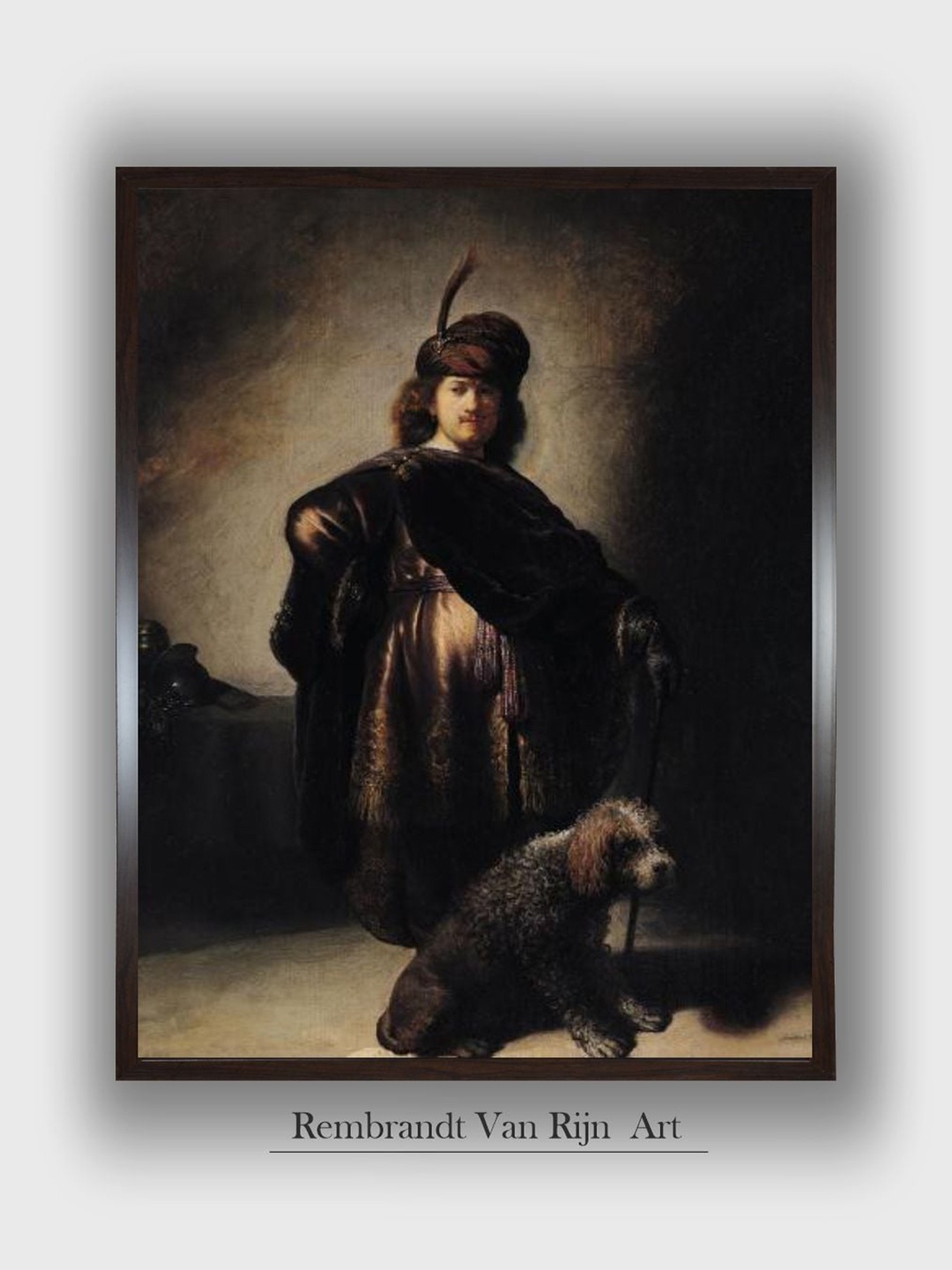 

The Art House 1 Piece Wood Self Portrait in Oriental Costume Wall Paintings, Brown