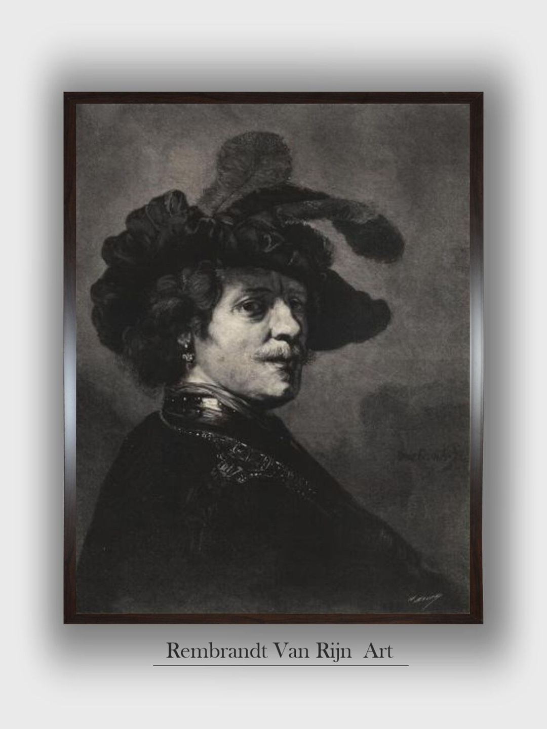 

The Art House Rembrandt Van Rijn Wall Art, Black