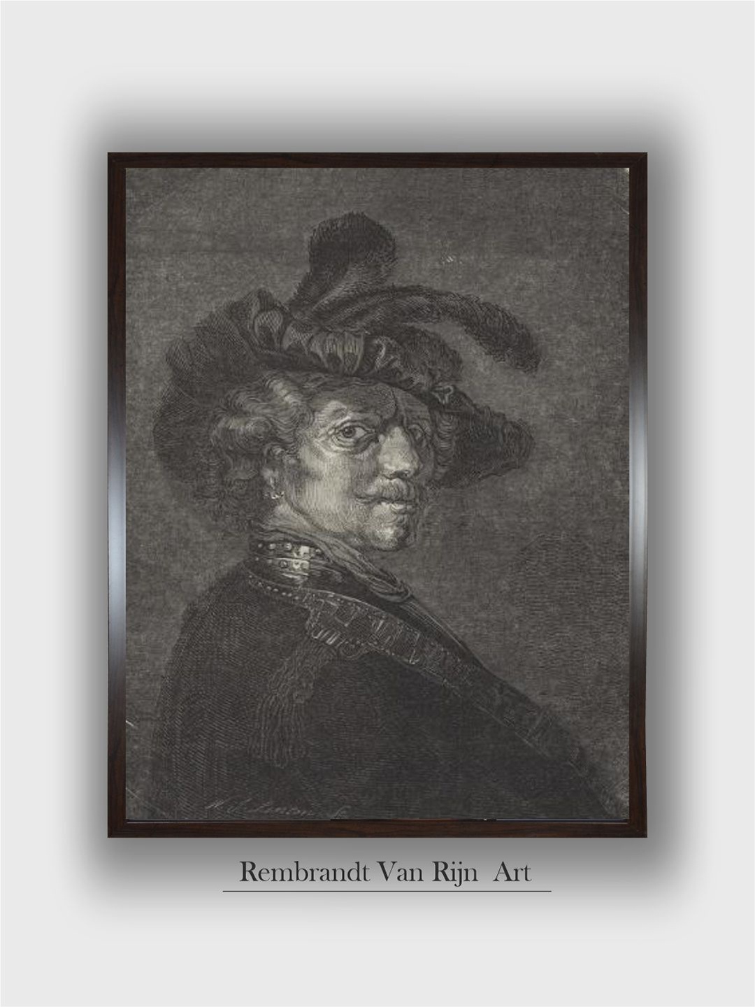 

The Art House Portrait of Rembrandt by Rembrandt Van Rijn, Black