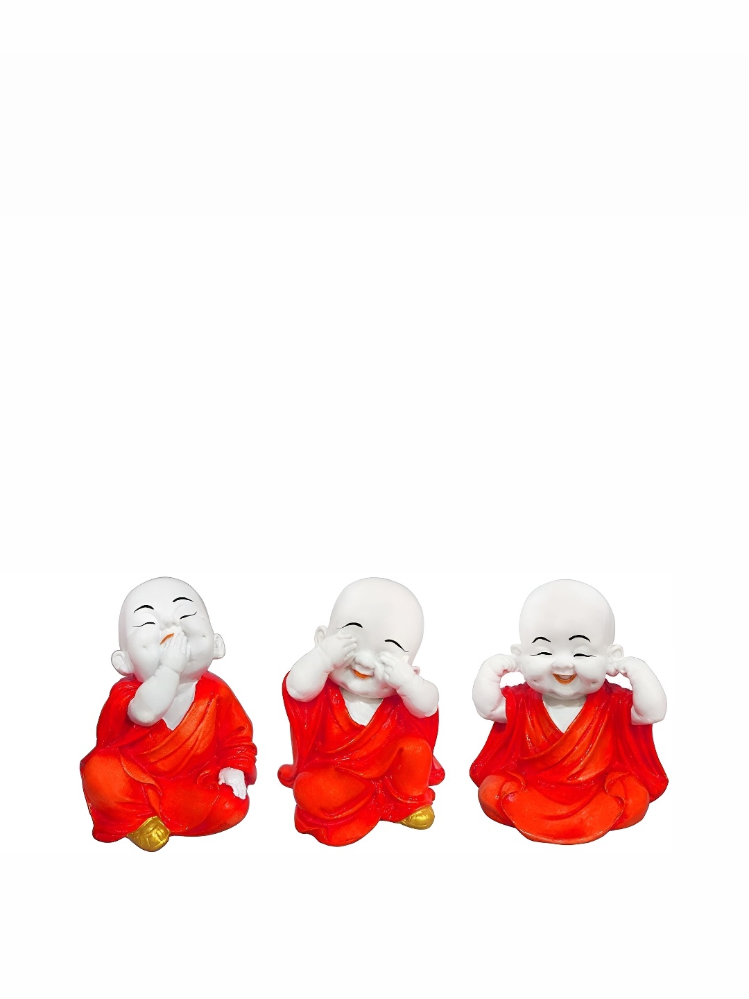 

GW CREATIONS Red 3 Pieces Fengshui Idol Showpiece