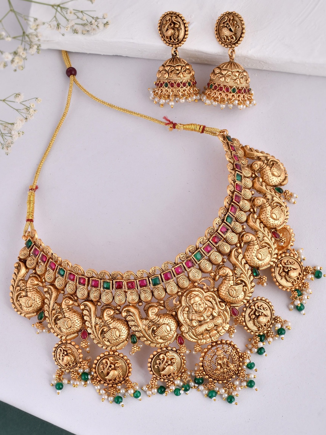 

Silvermerc Designs Gold Plated Beaded Jewellery Set