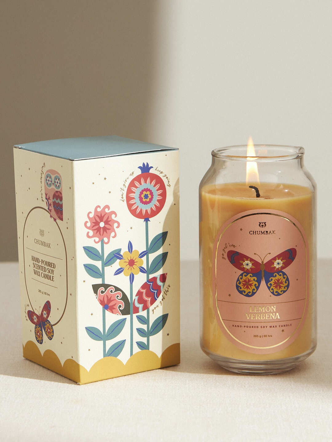

Chumbak Orange Lemon Verbena Scented Jar Candle