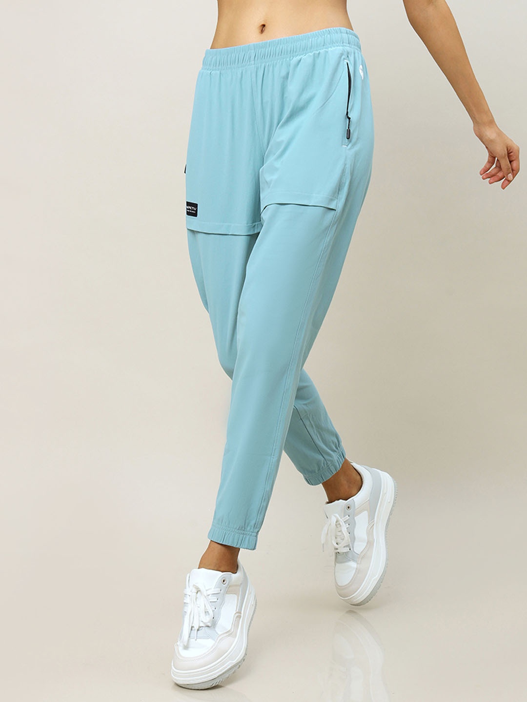 

Technosport Women Relaxed-fit Antimicrobial Active Joggers with Side Pockets, Sea green