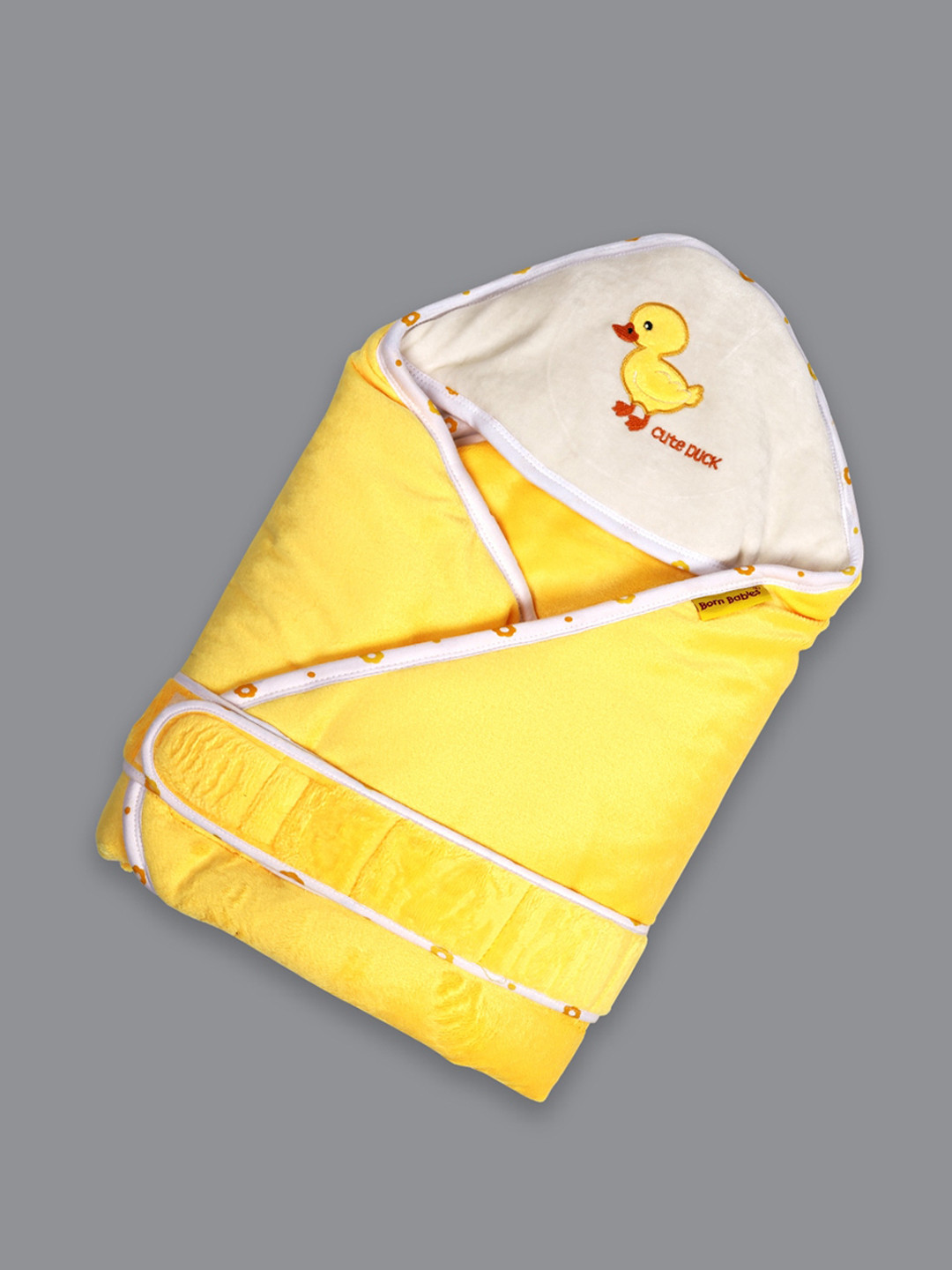 

Born Babies Infants Printed Cotton 2 In 1 Baby Carry Bed Cum Sleeping Bag, Yellow