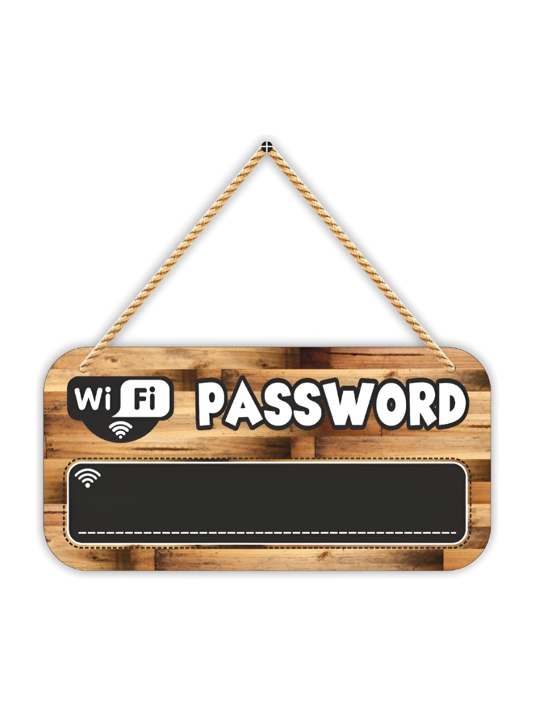 

CVANU Brown & Black Printed Wooden Wall Hanging