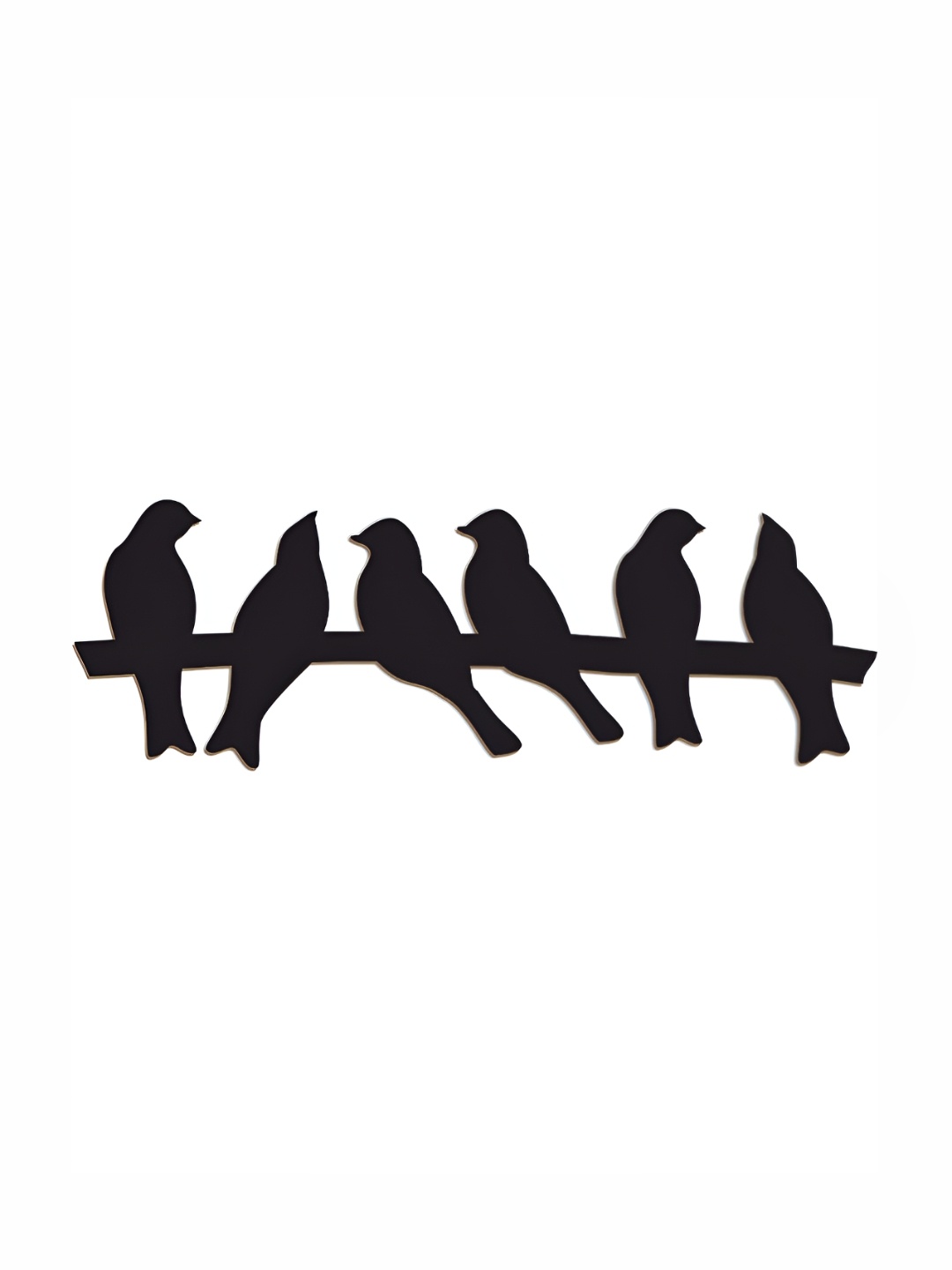 

CVANU Black Birds Carved Wooden Wall Hanging