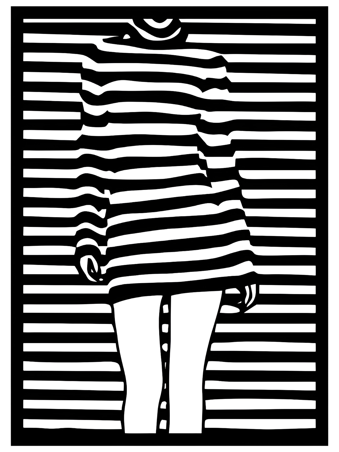

CVANU Black & White Wood Wall Hanging