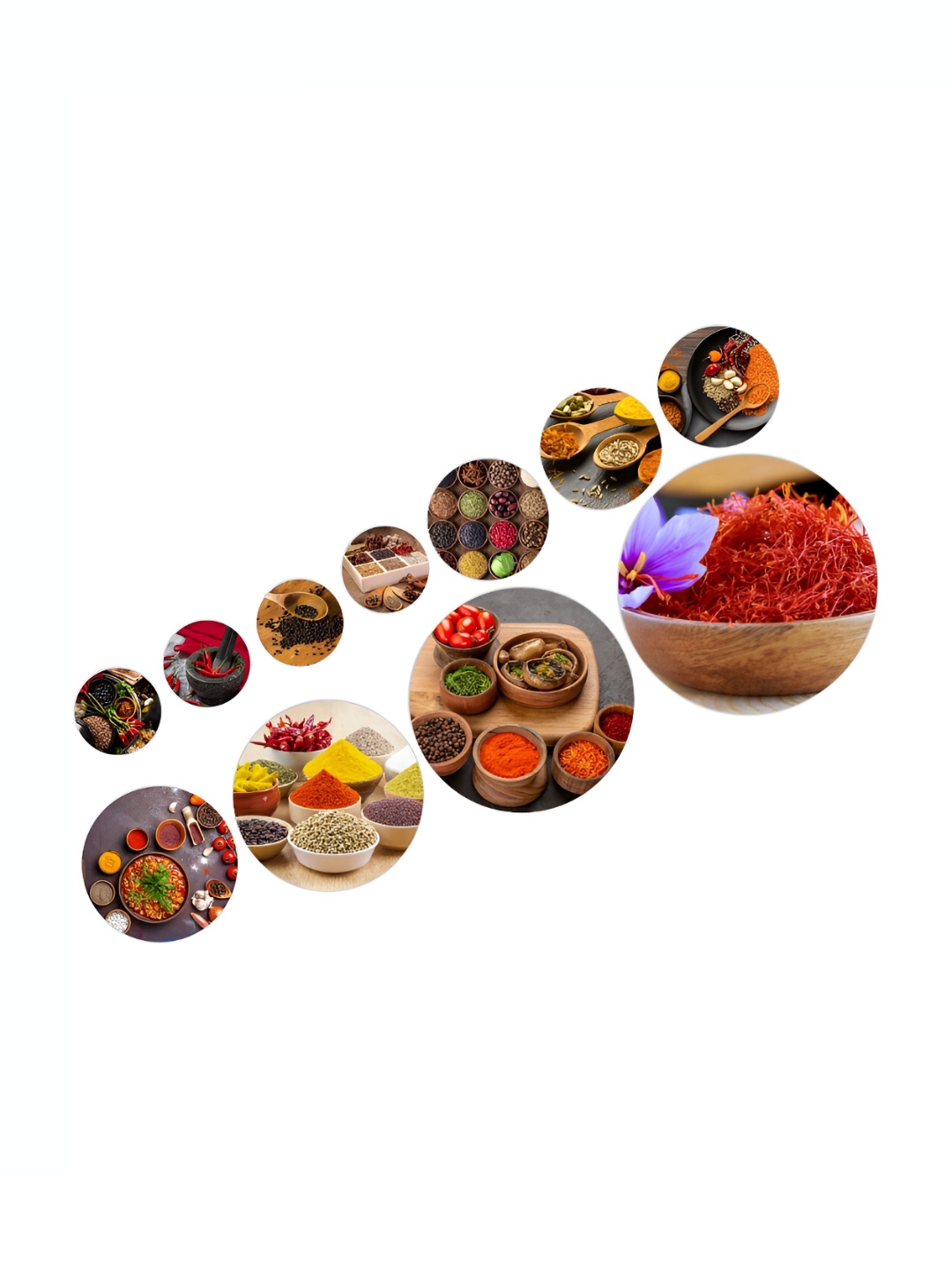 

CVANU 11 Pcs Red & Brown Printed Round Shape Wooden Wall Hangings