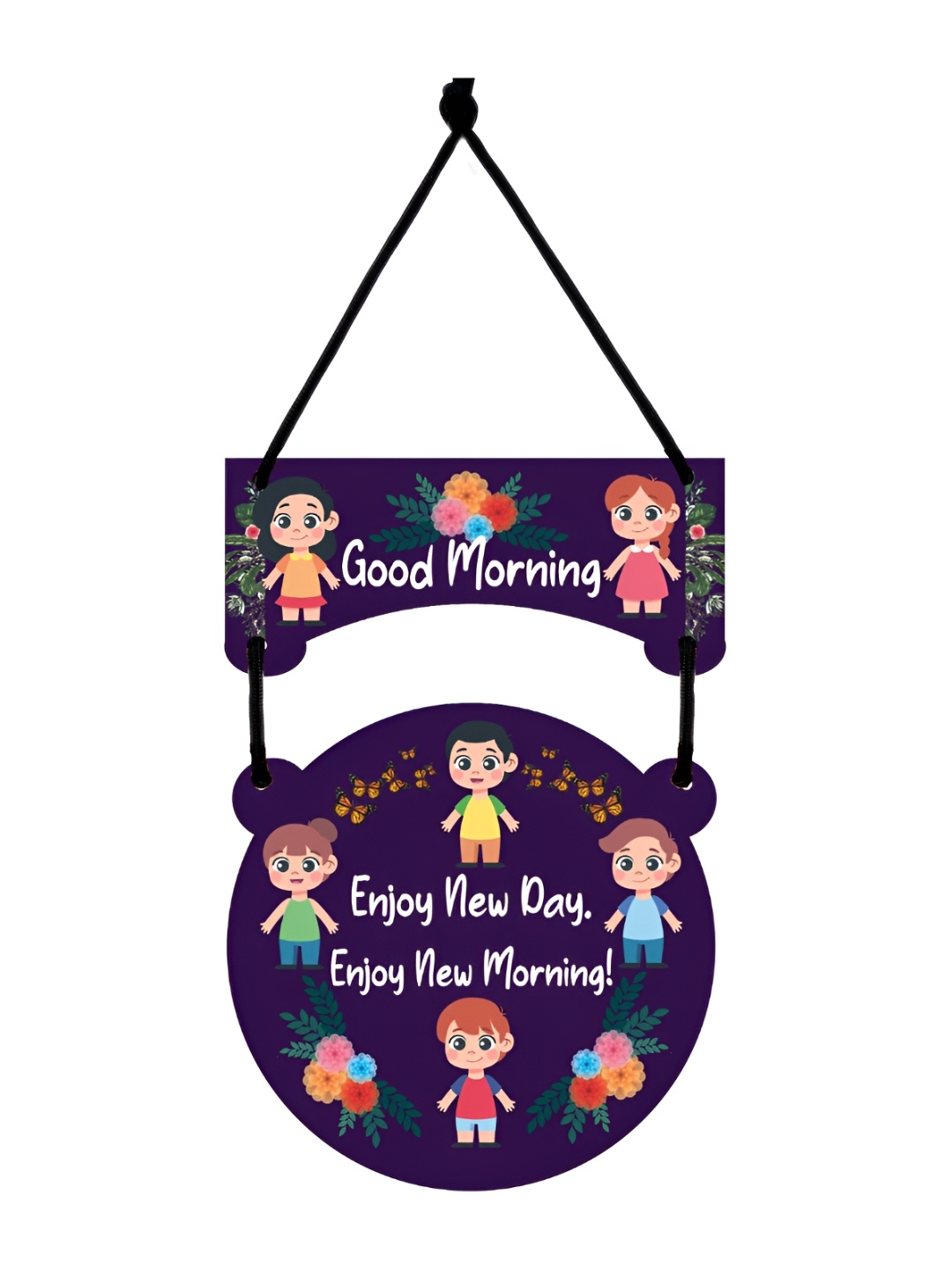 

CVANU Purple & White Heat Resistance Hanging Wall Decor