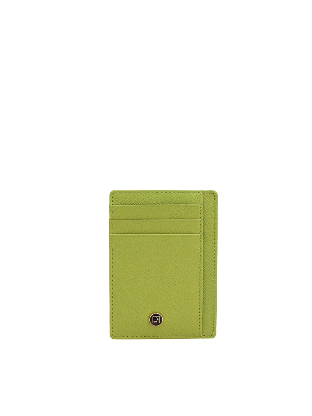 

Da Milano Unisex Textured Leather Card Holder, Green