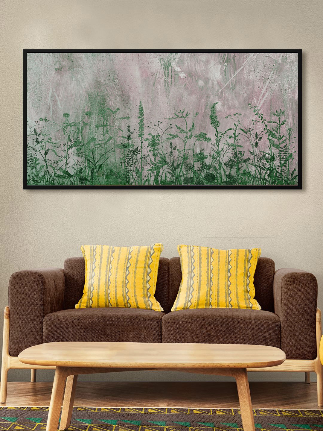 

999Store Floral and Botanical Canvas Wall Paintings, Grey