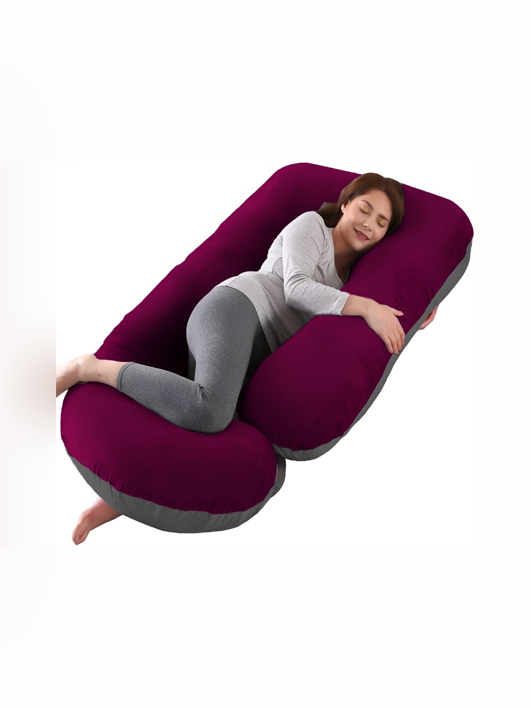 

DADDY COOL Magenta & Grey Fibre Filled Lightweight Maternity Pillow