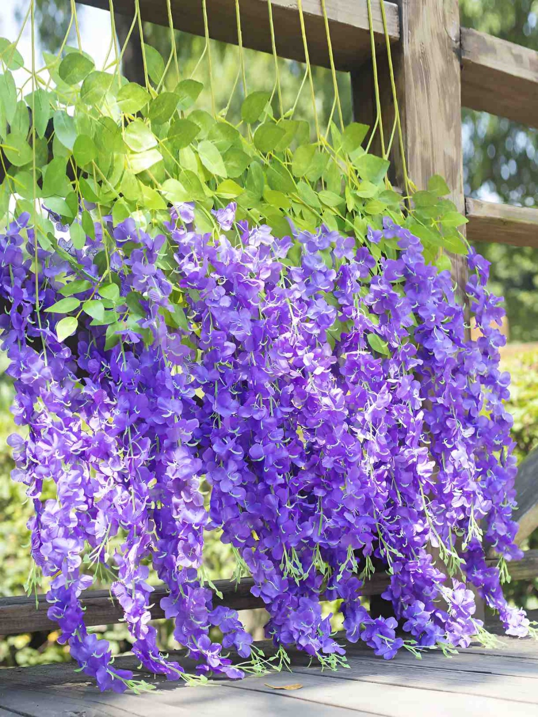 

WELL ART GALLERY Purple 6 Pieces Wisteria Hanging Artificial Flower