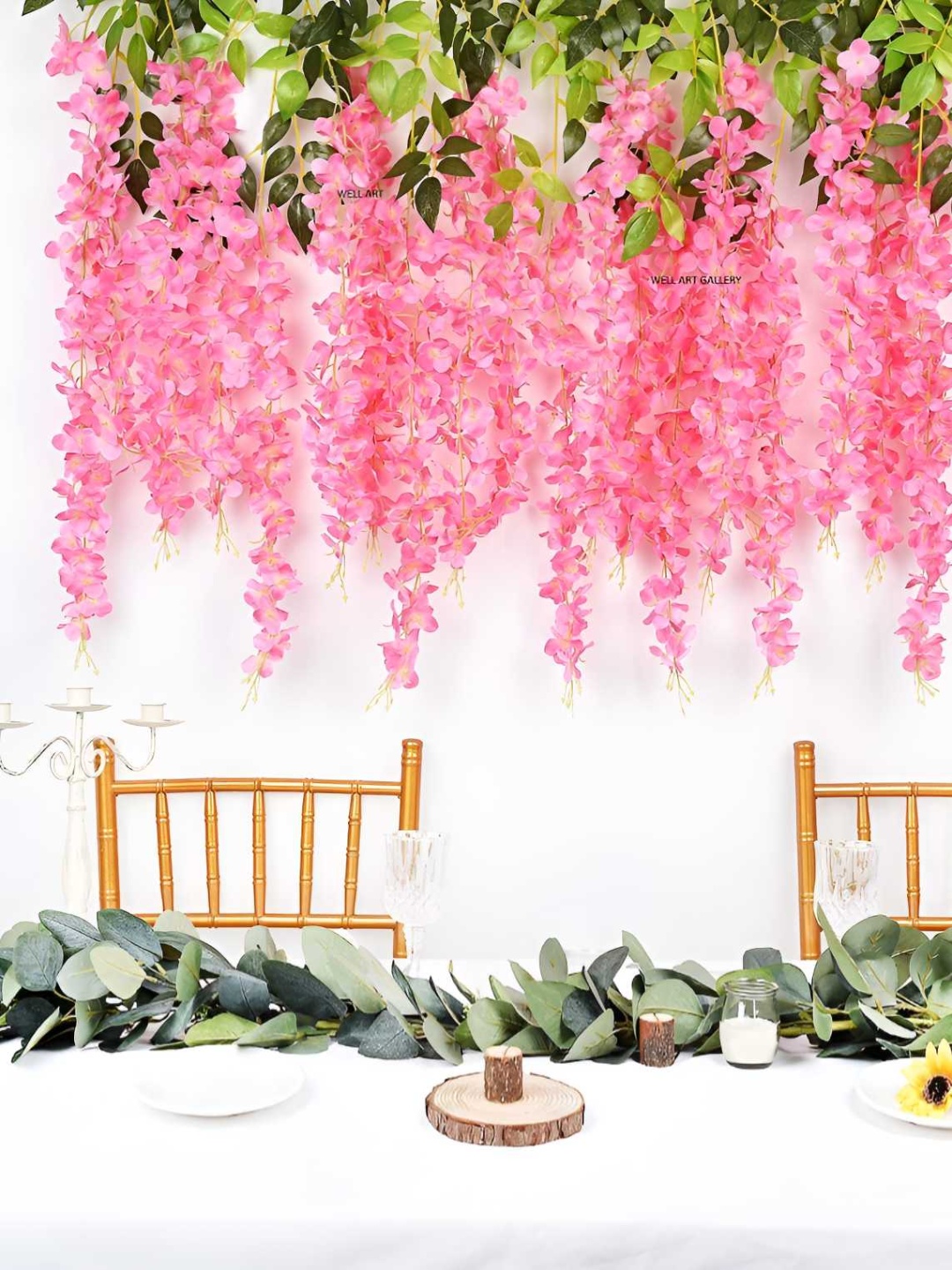 

WELL ART GALLERY Pink 6 Pieces Hanging Artificial Flower
