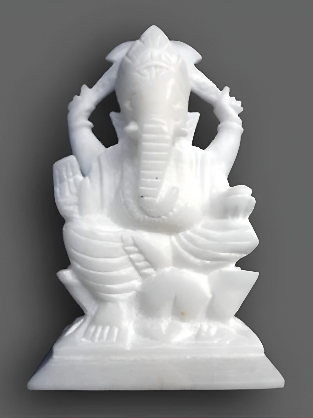 

Navyaksh White Religious Idol Ganesh Showpiece