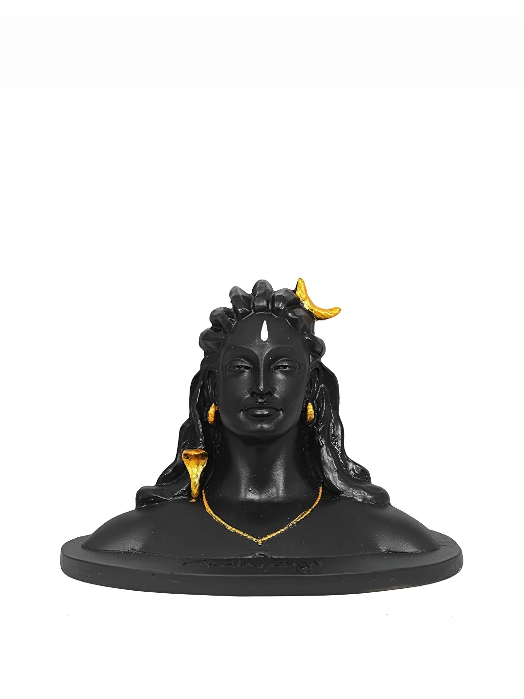 

Navyaksh Black & Gold-Tone Religious Idol Shiva Showpiece