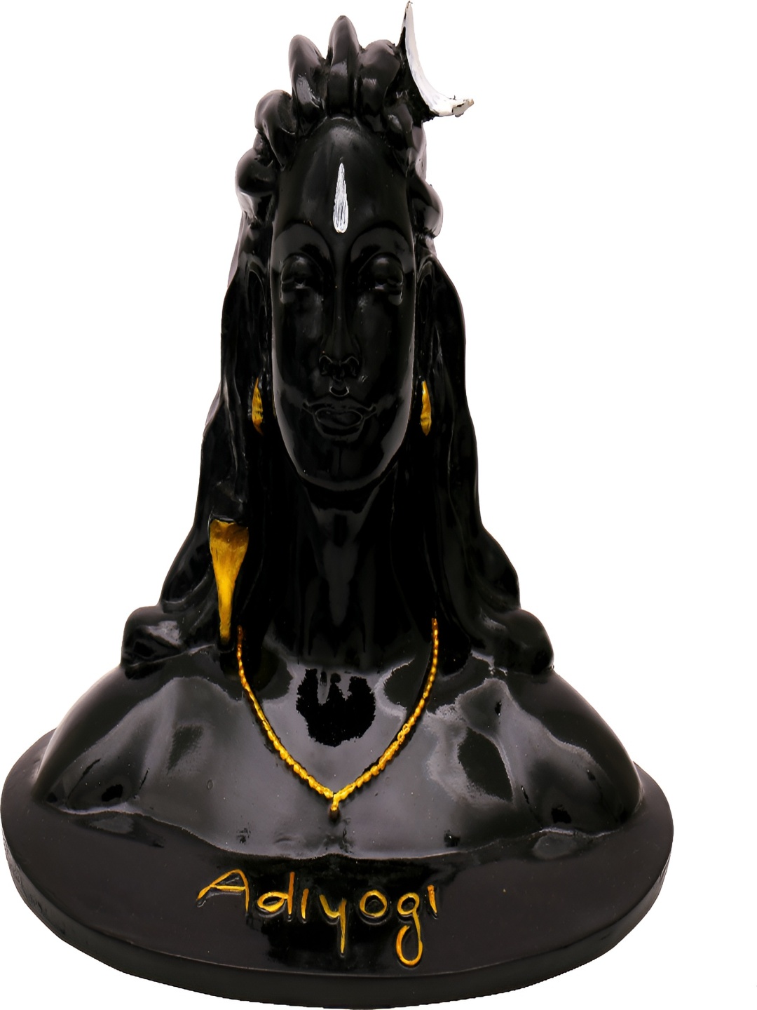 

Navyaksh Black & Gold-Tone Religious Idol Shiva Showpiece