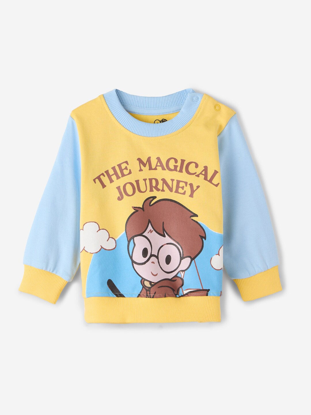 

The Souled Store Boys Yellow Harry Potter Printed Cotton Sweatshirt